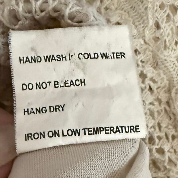 Solitaire by Ravi Khosla crochet lace skirt handkerchief hem elastic waist 30” - Picture 7 of 7